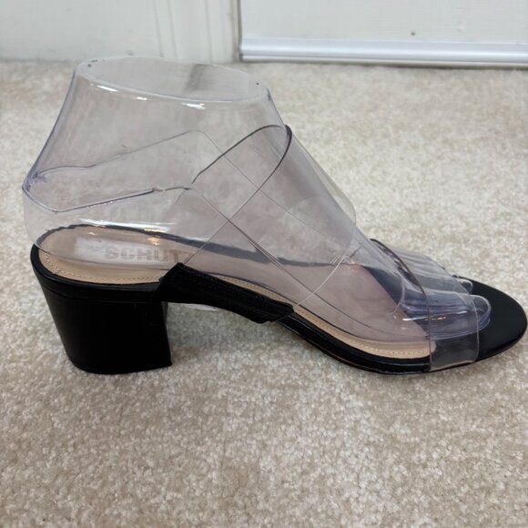 Schutz Victorie Sandal See-Through. Mule‎ Sandal in Black Size 7 New - Picture 7 of 9